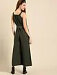 Women Olive Green Solid Basic Jumpsuit