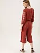 Women Rust Red Solid Culotte Jumpsuit