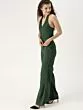 Green Solid Basic Jumpsuit