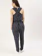 Navy Blue & Off-White Striped Basic Jumpsuit