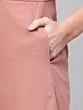 Women Dusty Pink Solid Basic Jumpsuit