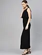 Women Black Solid Layered Basic Jumpsuit