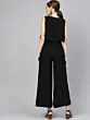 Women Black Solid Layered Basic Jumpsuit