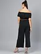 Women Black Solid Denim Basic Jumpsuit