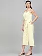 Women Cream-Coloured Solid Culotte Jumpsuit