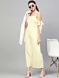 Women Cream-Coloured Solid Basic Jumpsuit