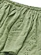 Women Olive Green Schiffli Embroidered Basic Jumpsuit