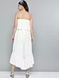 Women White Schiffli Embroidered Basic Jumpsuit