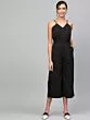 Women Black Solid Culotte Jumpsuit