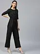 Black Solid Basic Jumpsuit