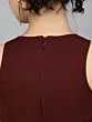 Women Maroon Solid Basic Jumpsuit