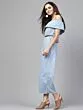 Blue Solid Denim Basic Jumpsuit