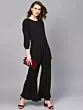Black Solid Basic Jumpsuit