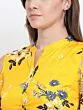 Women Mustard Yellow & Blue Printed Cold-Shoulder Basic Jumpsuit