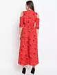 Women Red & Black Printed Cold-Shoulder Basic Jumpsuit