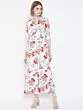 Women White & Red Printed Cold-Shoulder Basic Jumpsuit
