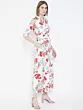 Women White & Red Printed Cold-Shoulder Basic Jumpsuit