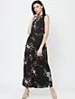 Women Black & Red Printed Basic Jumpsuit