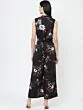 Women Black & Red Printed Basic Jumpsuit