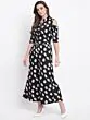 Women Black & White Printed Cold-Shoulder Basic Jumpsuit