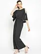 Women Black & White Printed Basic Jumpsuit