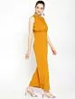 Women Mustard Yellow Solid Basic Jumpsuit