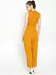 Women Mustard Yellow Solid Basic Jumpsuit