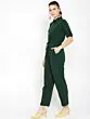 Women Green Solid Basic Jumpsuit