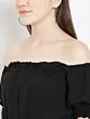 Women Black Solid Off-Shoulder Basic Jumpsuit