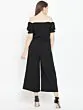 Women Black Solid Off-Shoulder Basic Jumpsuit