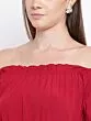 Women Red Solid Culotte Jumpsuit