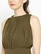 Women Olive Green Solid Basic Jumpsuit