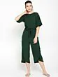 Women Green Solid Culotte Jumpsuit