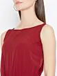 Women Maroon Solid Basic Jumpsuit