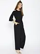 Black Solid Cold-Shoulder Jumpsuit