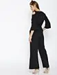 Black Solid Cold-Shoulder Jumpsuit