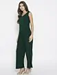 Green Solid Basic Jumpsuit