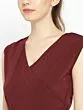 Women Burgundy Solid Layered Culotte Jumpsuit