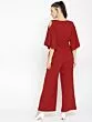 Women Maroon Solid Basic Jumpsuit