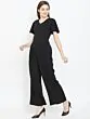 Women Black Solid Basic Jumpsuit