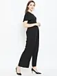 Women Black Solid Basic Jumpsuit