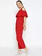 Women Red Solid Basic Jumpsuit