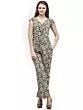 Black & Beige Printed Jumpsuit