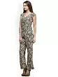 Black & Beige Printed Jumpsuit