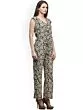 Black & Beige Printed Jumpsuit