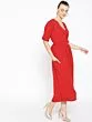 Women Red Solid Culotte Jumpsuit