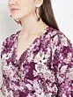 Women Purple & Beige Printed Culotte Jumpsuit
