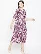 Women Purple & Beige Printed Culotte Jumpsuit