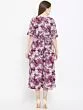 Women Purple & Beige Printed Culotte Jumpsuit