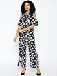 Women Black & White Printed Basic Jumpsuit